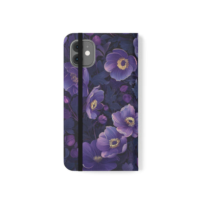 Floral Print Flip Case for Phone, Elegant Protective Cover, Stylish Wallet Case, Ideal Gift for Her, Trendy Cell Phone Accessory
