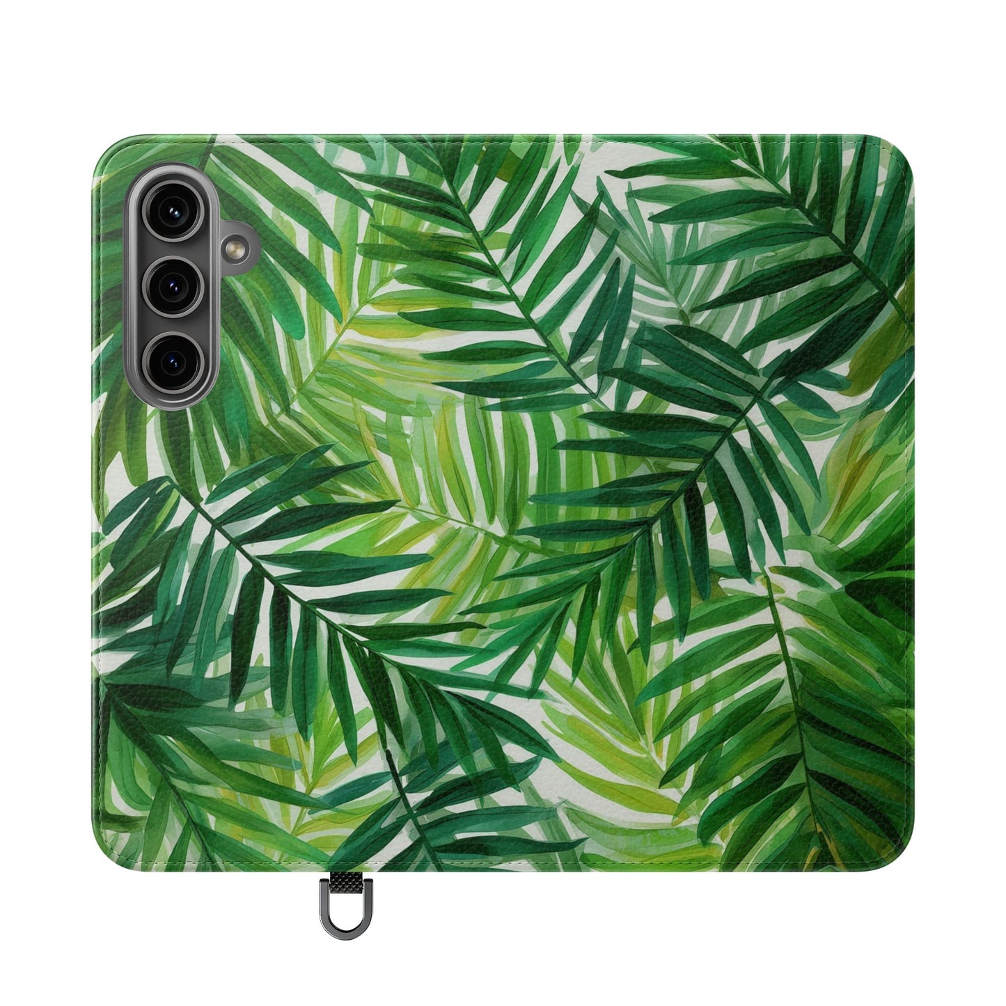Tropical Leaf Flip Case for Phones, Eco-Friendly Phone Cover, Stylish Wallet Case, Perfect Gift for Nature Lovers, Spring/Summer Accessory