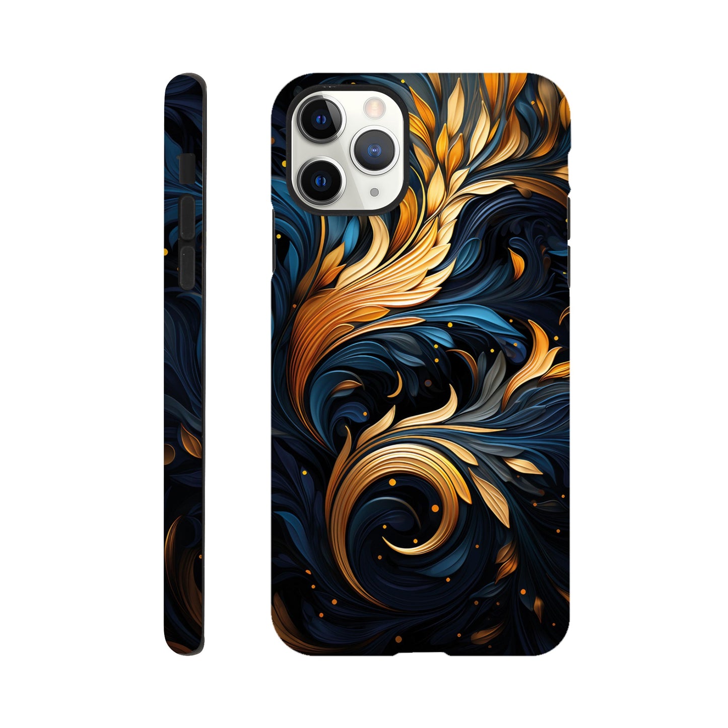 Gold and blue art deco pattern - Phone Case sturdy