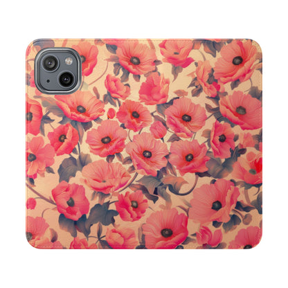 Floral Flip Phone Case - Stylish Smartphone Protector, Floral Design Case, Gift for Her, Trendy Tech Accessory, Mother's Day Gift