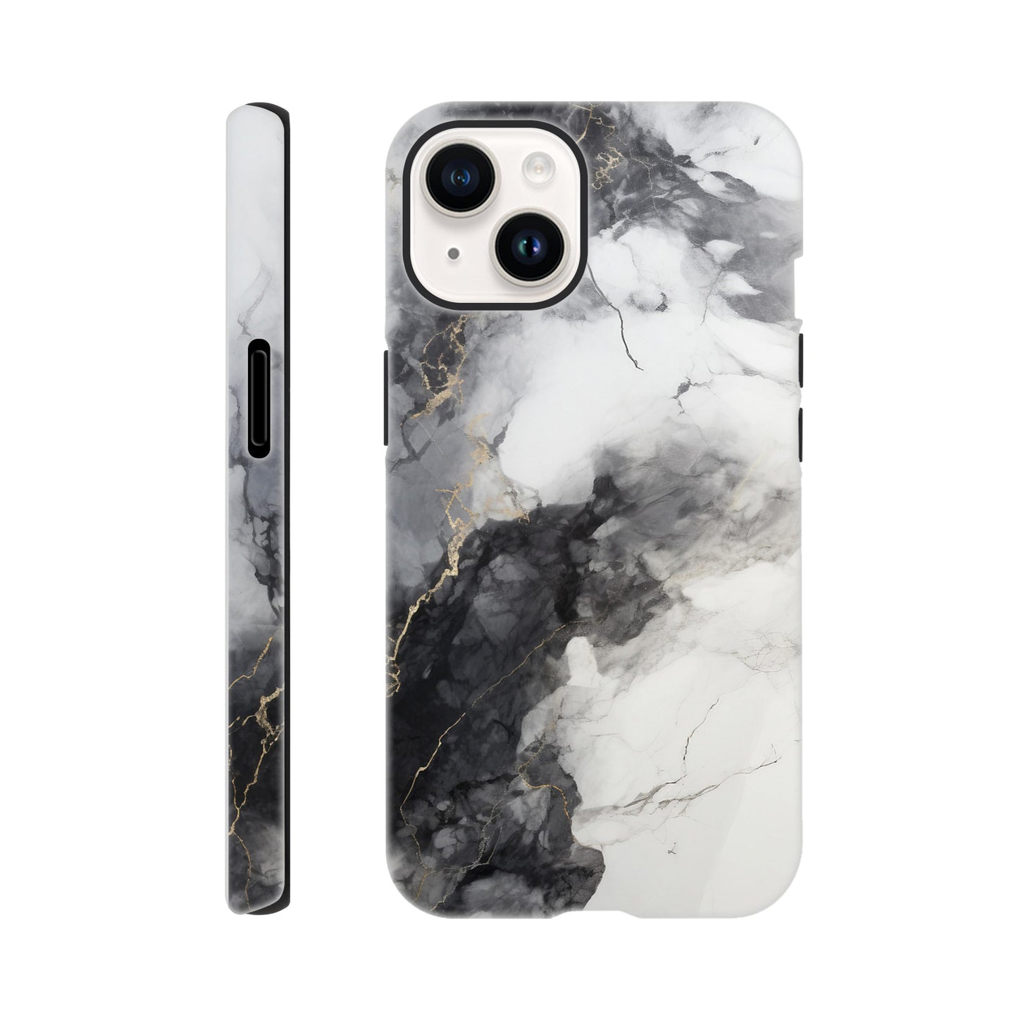 Black & White Marble - Phone case sturdy