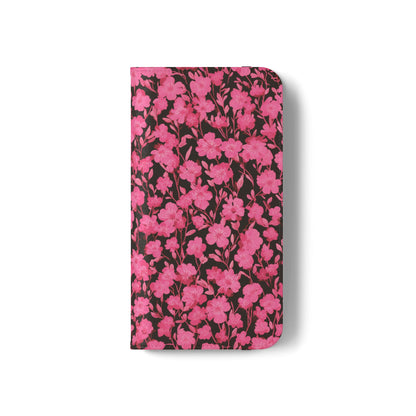Floral Flip Cases for Phones, Cute Floral Phone Wallet, Gift for Her, Trendy Phone Accessories, Mother's Day Gift, Phone Protection