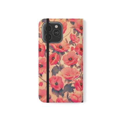 Floral Flip Phone Case - Stylish Smartphone Protector, Floral Design Case, Gift for Her, Trendy Tech Accessory, Mother's Day Gift