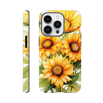 Watercolour sunflowers - Phone case sturdy