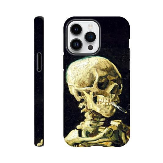 Head of a skeleton with a burning cigarette By Vincent Van Gogh - Phone case sturdy