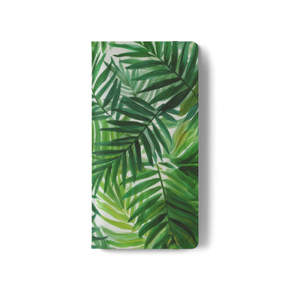 Tropical Leaf Flip Case for Phones, Eco-Friendly Phone Cover, Stylish Wallet Case, Perfect Gift for Nature Lovers, Spring/Summer Accessory