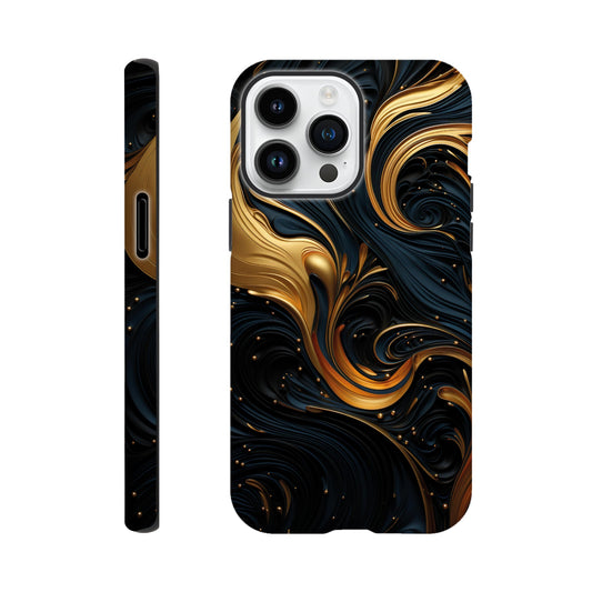 Black and gold art deco pattern II - Phone Case sturdy