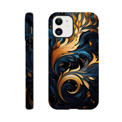 Gold and blue art deco pattern - Phone Case sturdy