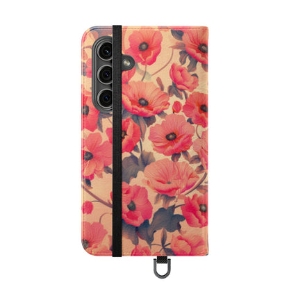 Floral Flip Phone Case - Stylish Smartphone Protector, Floral Design Case, Gift for Her, Trendy Tech Accessory, Mother's Day Gift