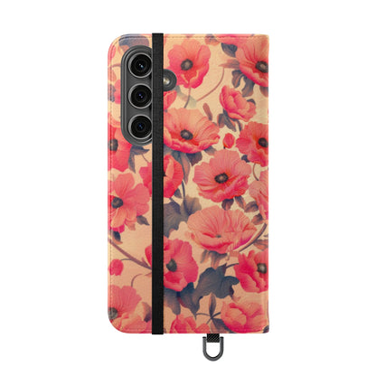 Floral Flip Phone Case - Stylish Smartphone Protector, Floral Design Case, Gift for Her, Trendy Tech Accessory, Mother's Day Gift