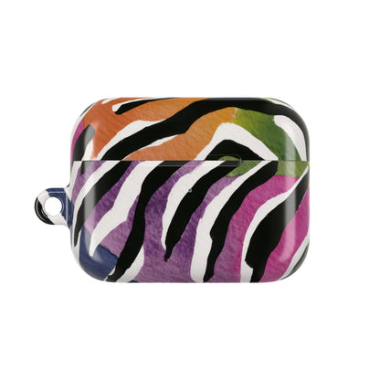 Vibrant Zebra Print AirPod Cases, Colorful Accessories, Unique Gifts, Tech Protection, Trendy Earbud Covers