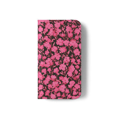 Floral Flip Cases for Phones, Cute Floral Phone Wallet, Gift for Her, Trendy Phone Accessories, Mother's Day Gift, Phone Protection