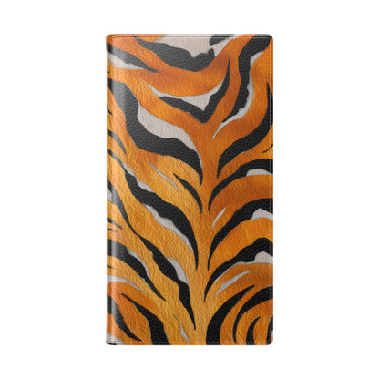 Tiger Print Flip Case, Personalized Phone Case, Stylish Wallet Case, Animal Print Cover, Gift for Wildlife Lovers