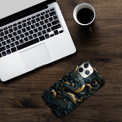 Black and gold art deco pattern II - Phone Case sturdy