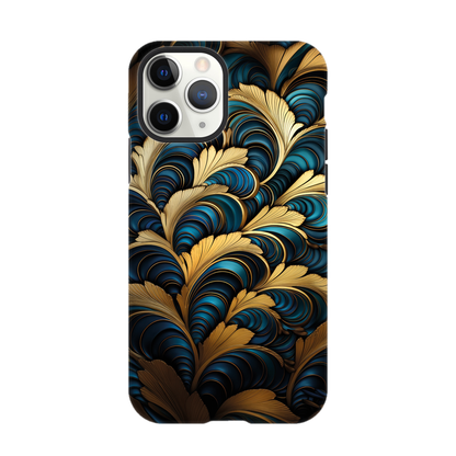 Blue and Gold art deco pattern - Phone Case sturdy