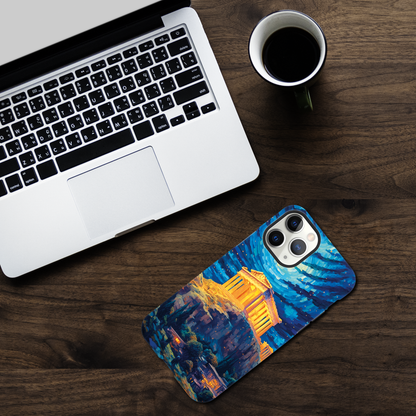 Akropolis van Athene at night in Van Gogh style - Phone case sturdy