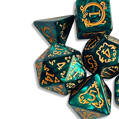 Emerald Green D&D Dice | Gem-Inspired RPG Dice Set