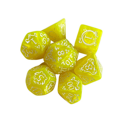 Lemon Yellow D&D Dice Set | Bright Polyhedral RPG Dice