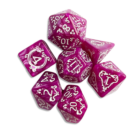 Lila D&D Dice Set | Soft Purple Polyhedral Dice