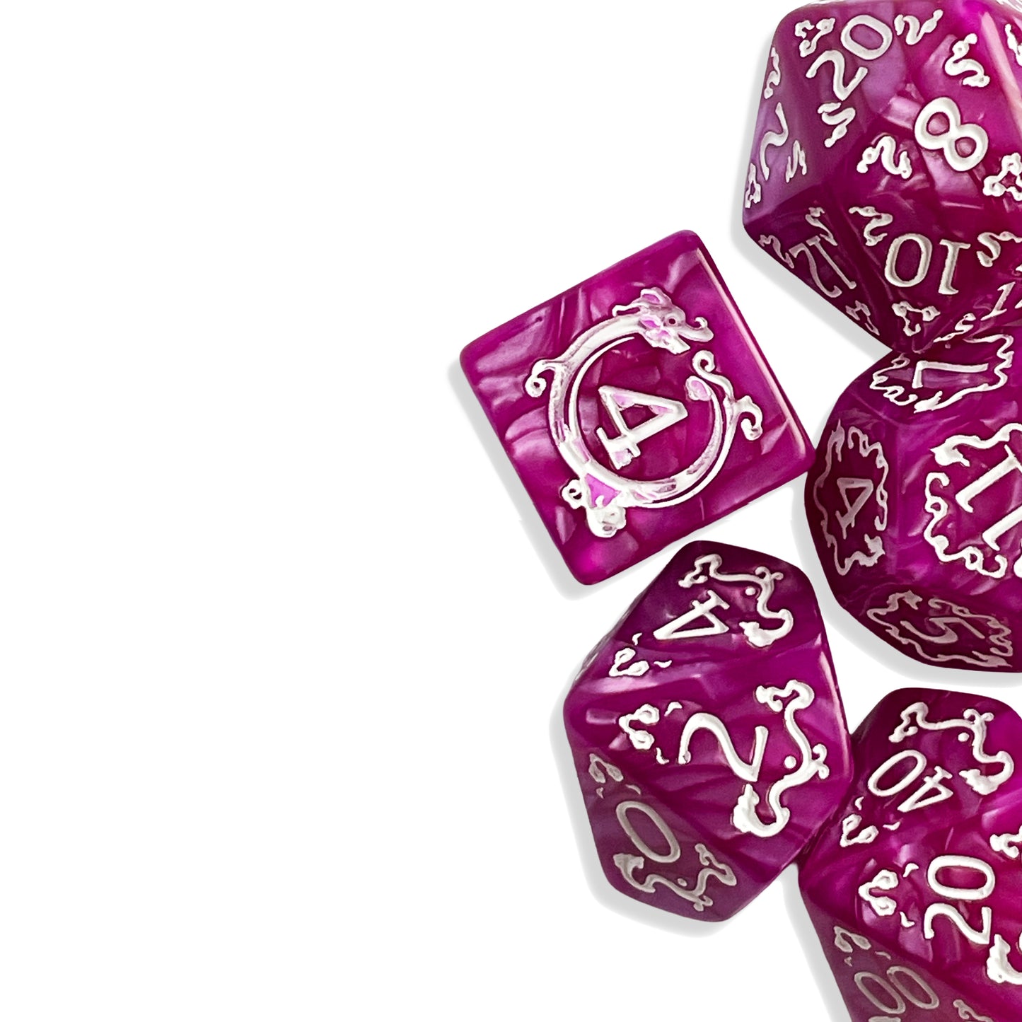 Lila D&D Dice Set | Soft Purple Polyhedral Dice