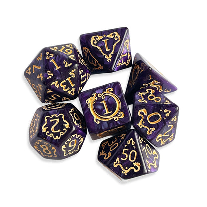 Deep Purple D&D Dice | Dark Fantasy RPG Dice Set