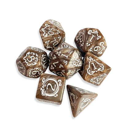 Chocolate Brown D&D Dice | Earth-Tone RPG Dice Set