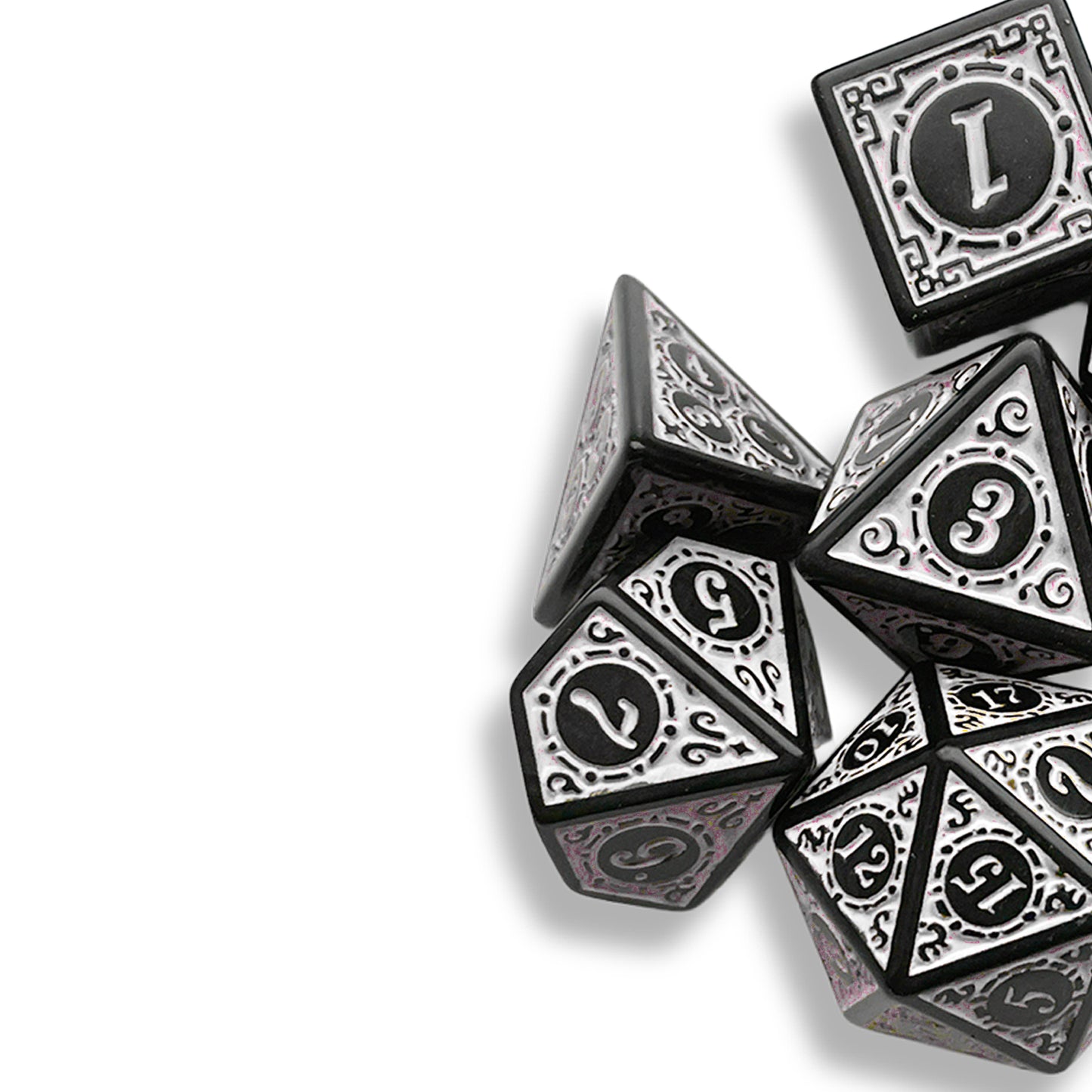 Black & Blue D&D Dice Set | Polyhedral RPG Dice for Dungeons & Dragons