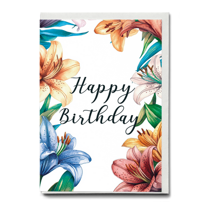 Botanical Flower Birthday Cards – Greeting Card Bundle (10-Pack, Floral Designs)