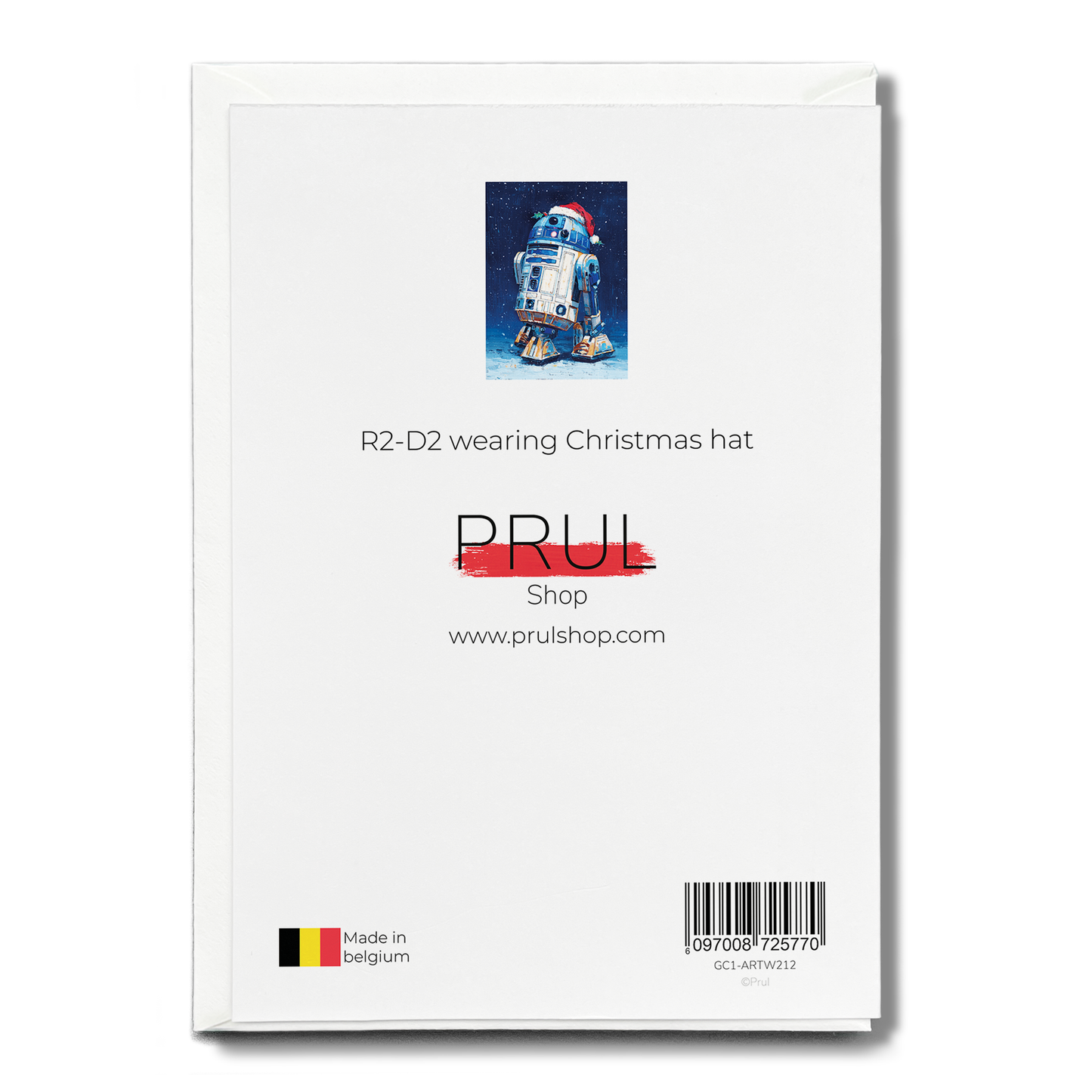 R2-D2 wearing Christmas hat - Greeting Card