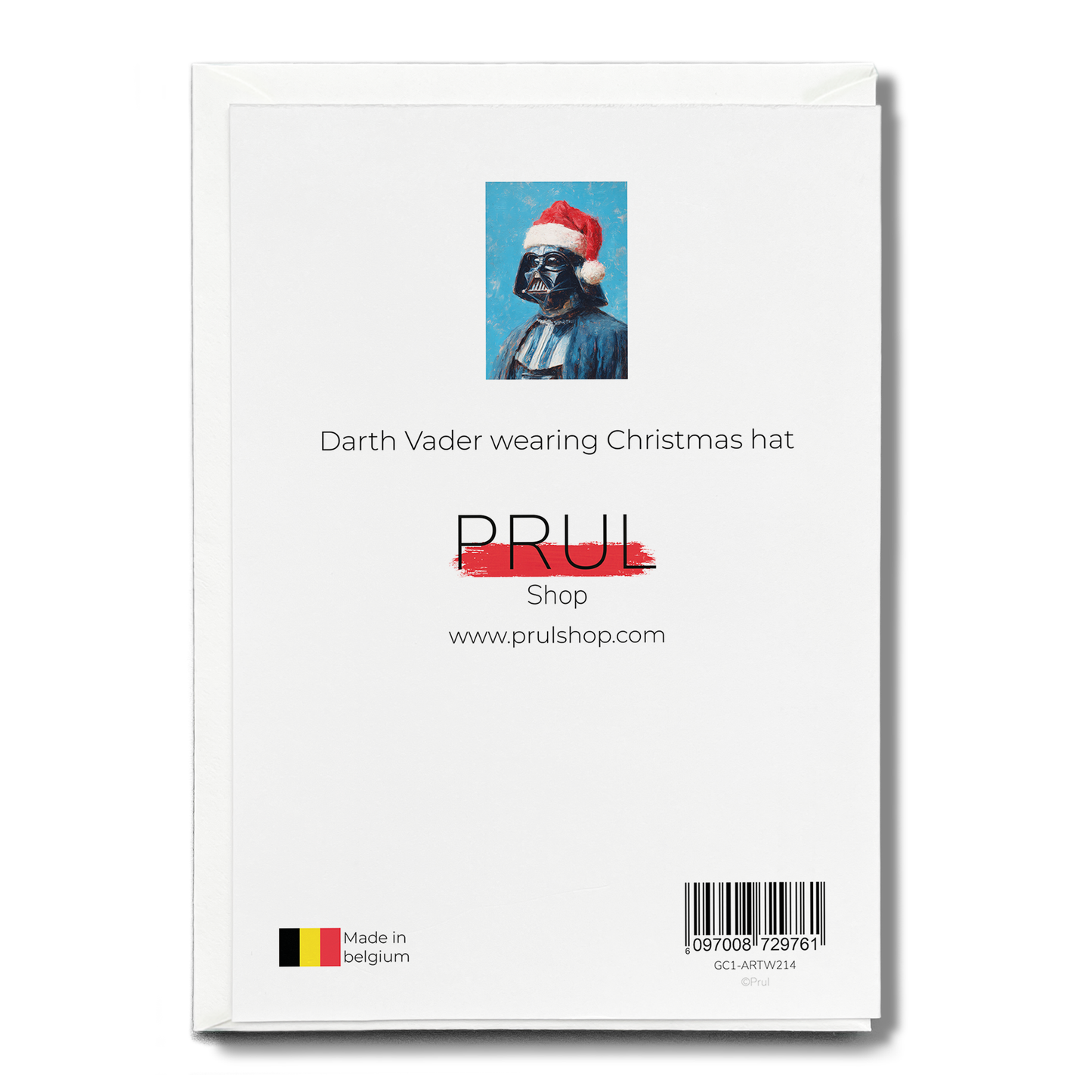 Darth Vader wearing Christmas hat - Greeting Card