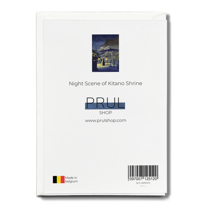 Night Scene of Kitano Shrine - Greeting Card