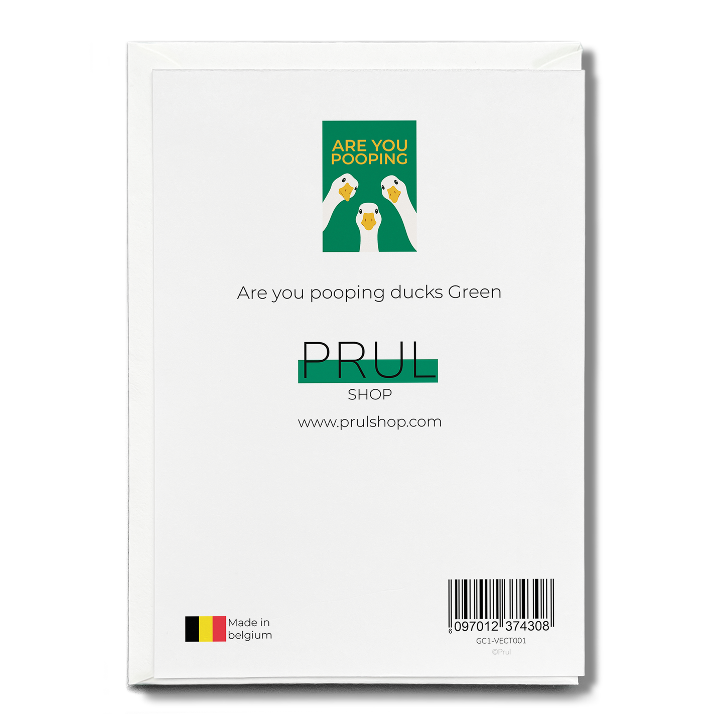 Are you pooping ducks Green - Greeting Card