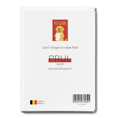 Don't forget to wipe Red - Greeting Card