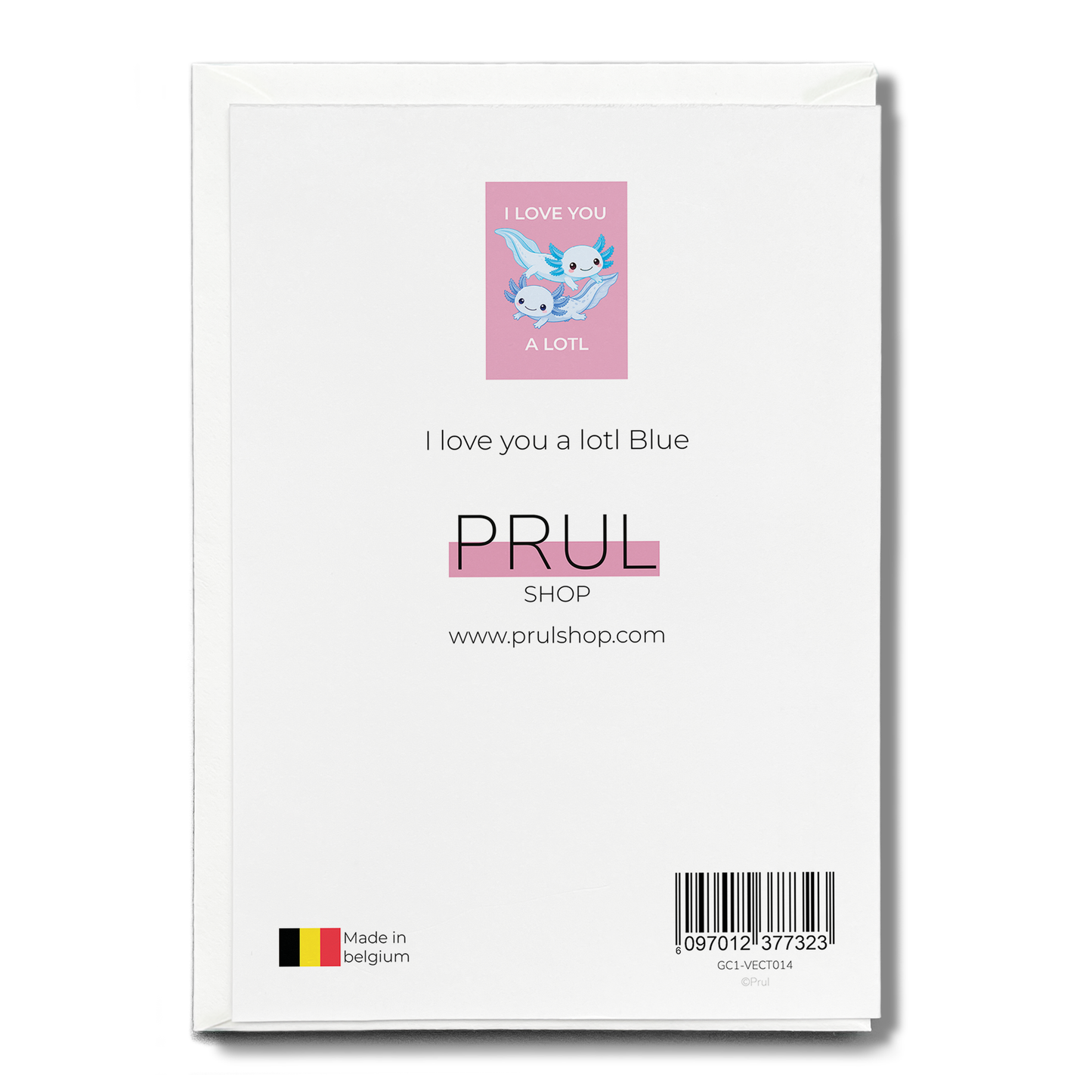 I love you a lotl Blue - Greeting Card