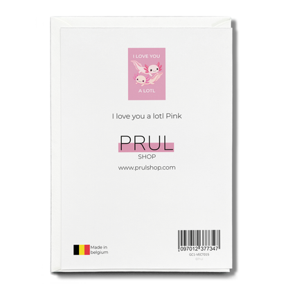 I love you a lotl Pink - Greeting Card