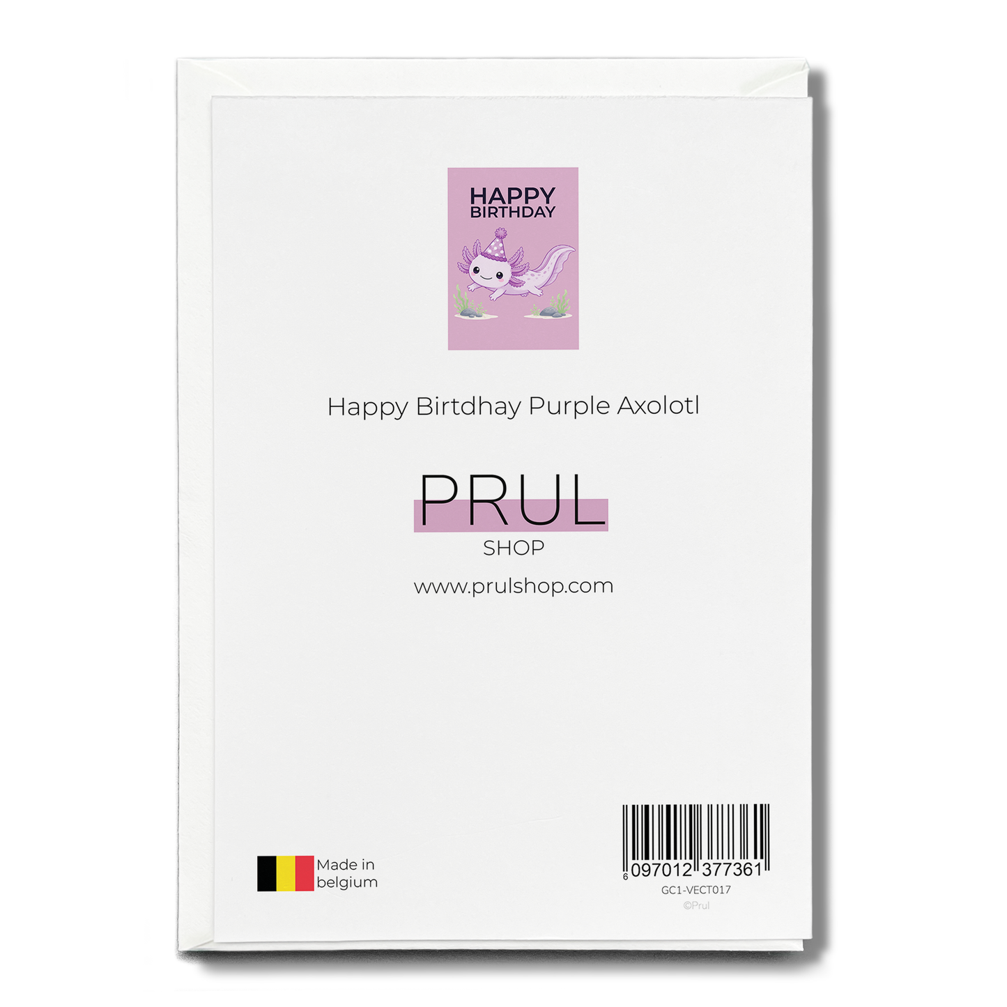 Happy Birtdhay Purple Axolotl - Greeting Card