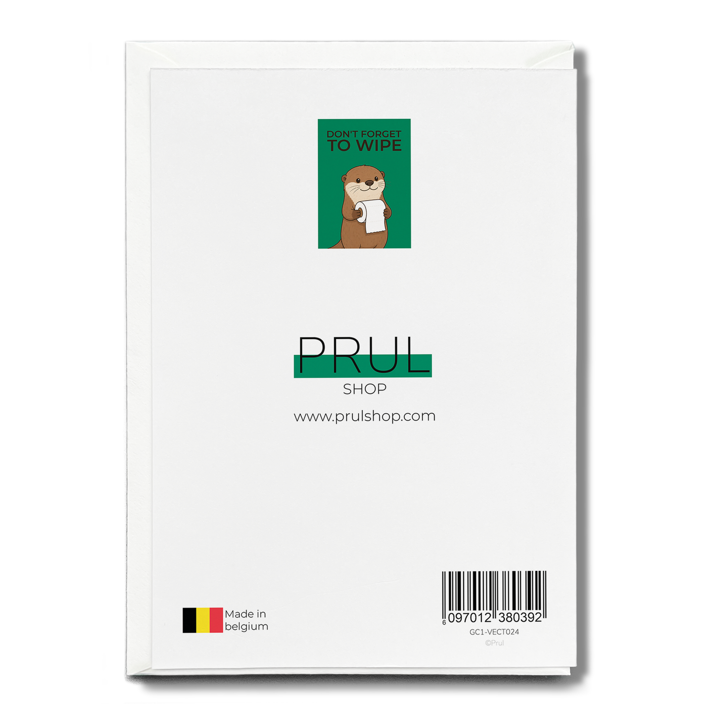 Don't forget to wipe otter Green - Greeting Card
