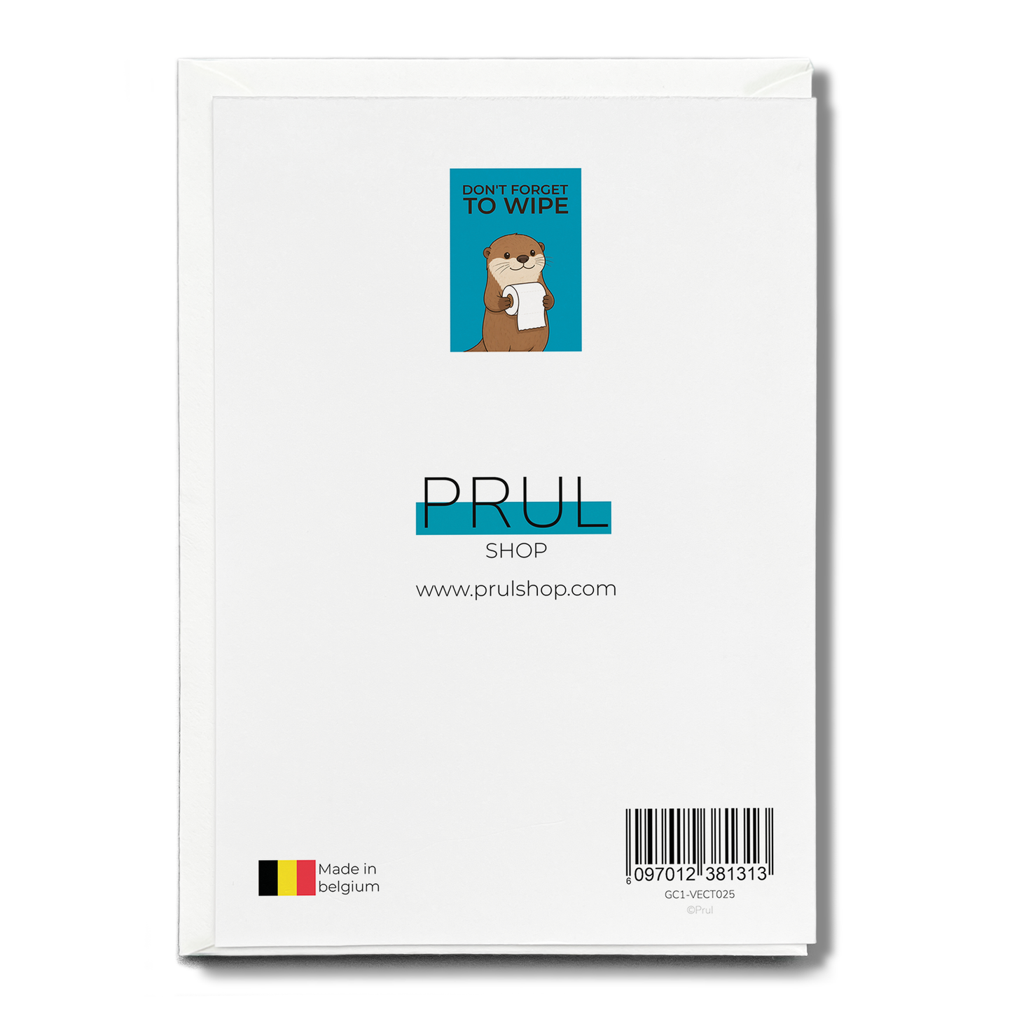 Don't forget to wipe otter Blue - Greeting Card