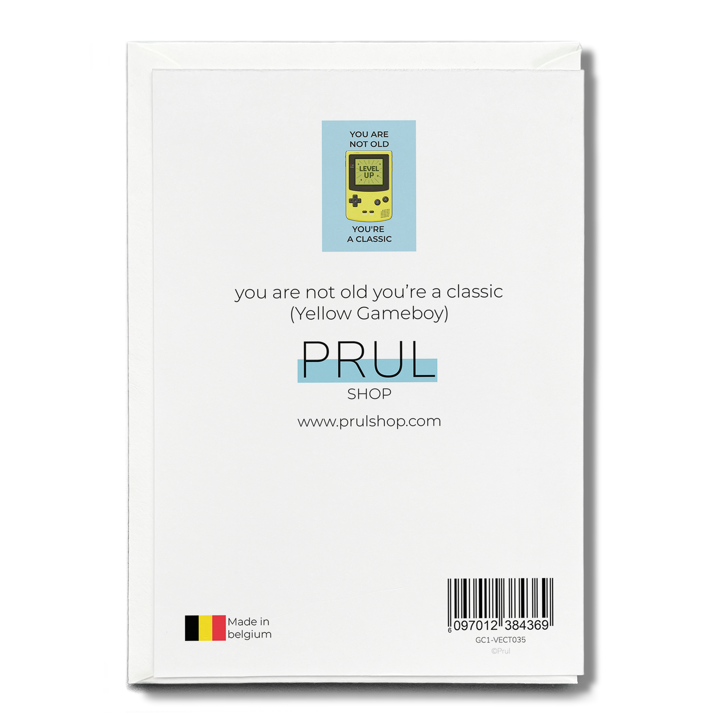 you are not old you're a classic (Yellow Gameboy) - Greeting Card