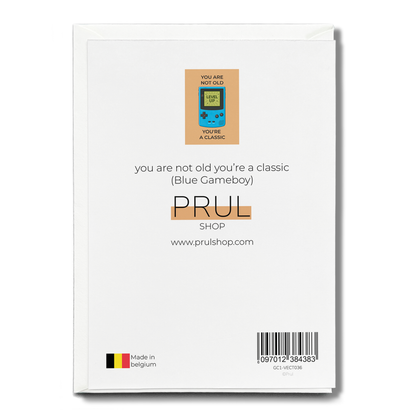 you are not old you're a classic (Blue Gameboy) - Greeting Card