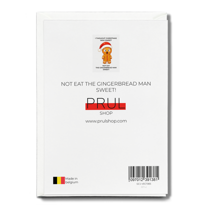 Not eat the gingerbread man sweet! - Greeting Card