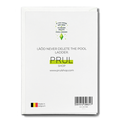I’d never delete the pool ladder. - Greeting Card
