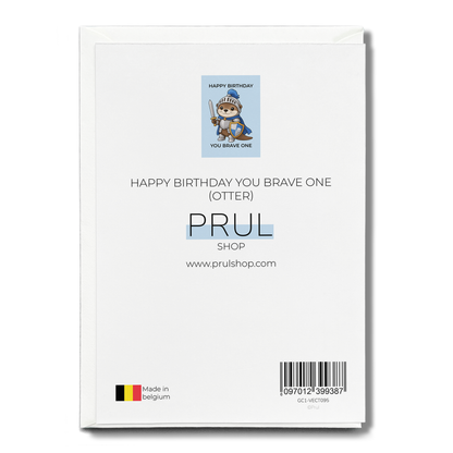 Happy birthday you brave one (Otter) - Greeting Card