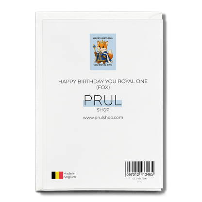 Happy birthday you royal one (Fox) - Greeting Card