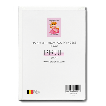 Happy birthday you princess (Fox) - Greeting Card