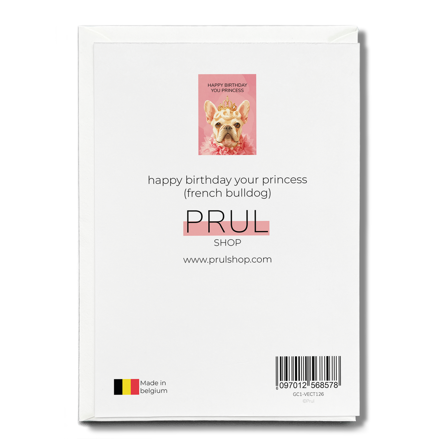 happy birthday your princess (french bulldog) - Greeting Card