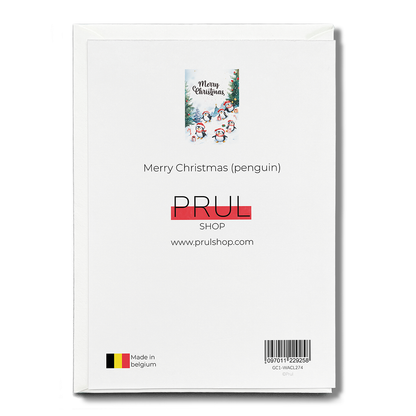 Merry Christmas (penguin) - Greeting Card