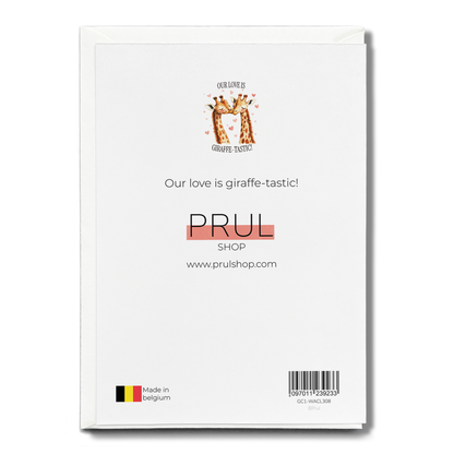 Our love is giraffe-tastic! - Greeting Card