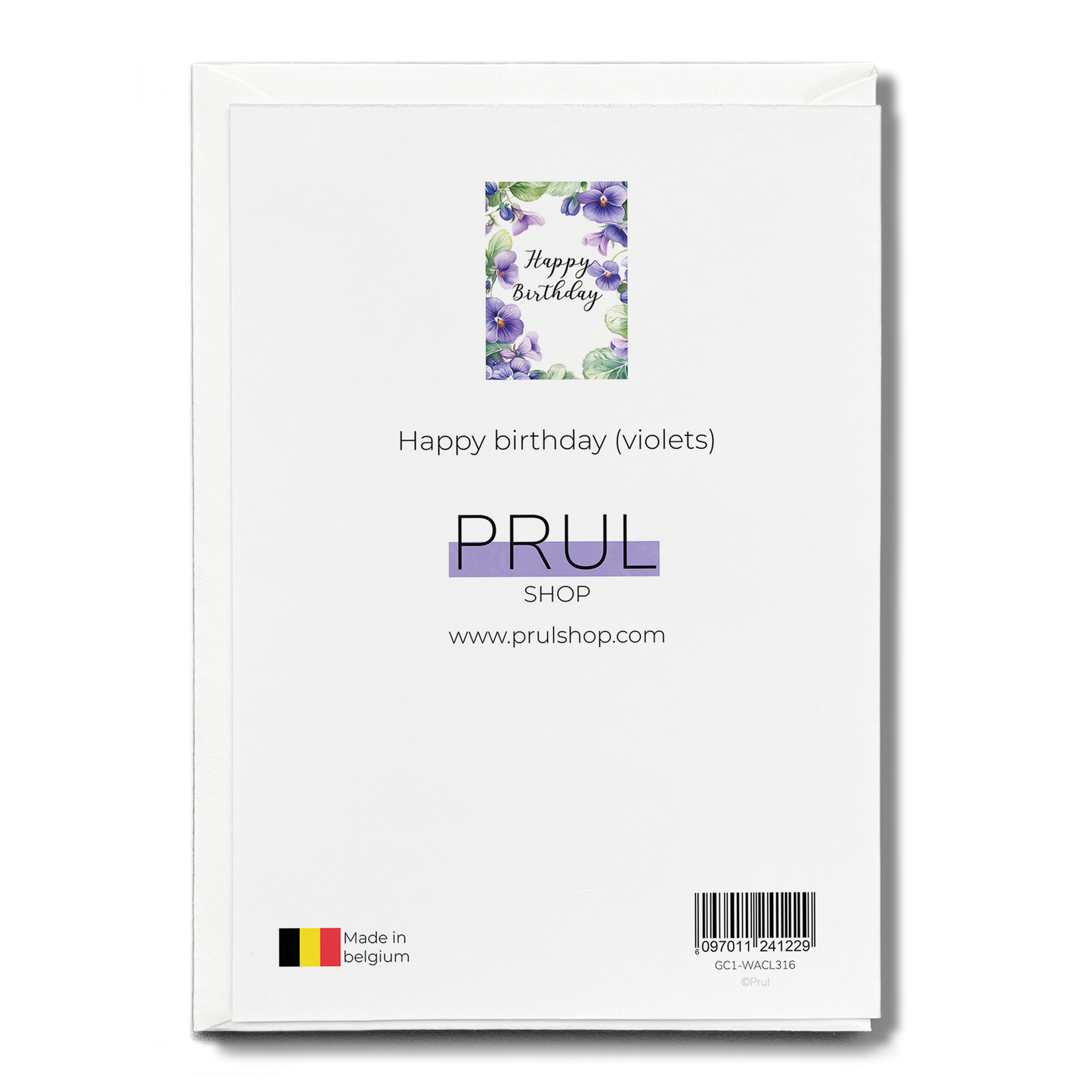 Happy birthday (violets) - Greeting Card