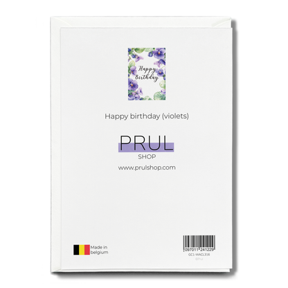 Happy birthday (violets) - Greeting Card
